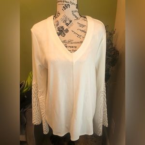 Chicos lace flare sleeve top